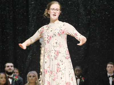 Layla Delk performs praise dance